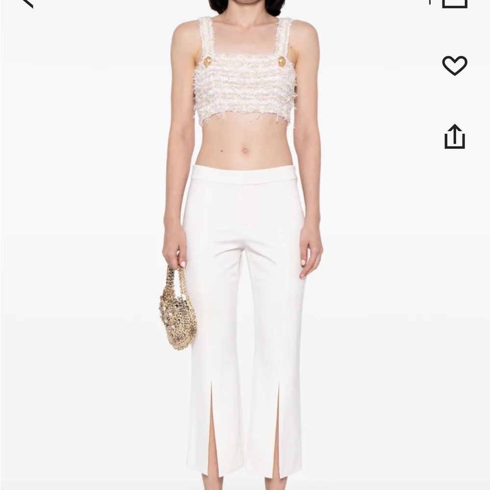 Alice + Olivia Cream Trousers